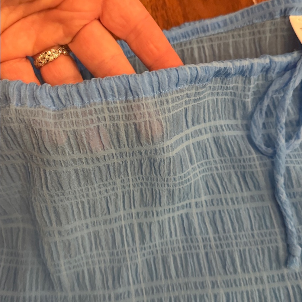 Wild Fable Sky Blue Textured Swimsuit Cover Up Shorts - Picture 2 of 4